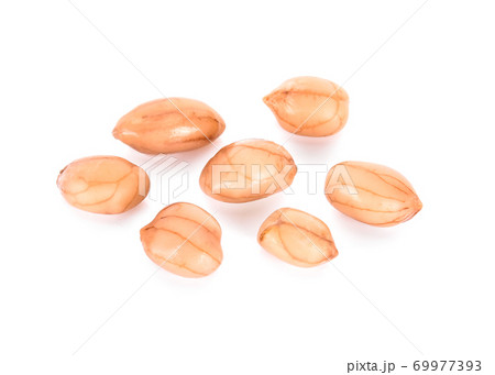Boiled peanuts isolated on white background 69977393