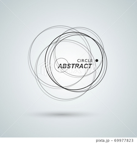 Abstract connect circle design background. 69977823