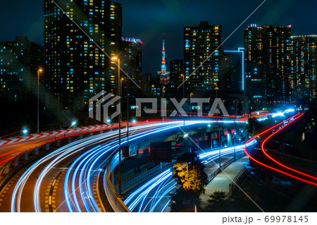 【東京タワー×首都高速】東京夜景 【東京タワー×首都高速】東京夜景 69978145
