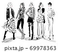◆ファッションクロッキーシリーズ：秋冬コーディネートNo.2_モノクロ◆ 69978363