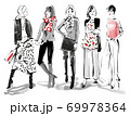 ◆ファッションクロッキーシリーズ：秋冬コーディネートNo.2_レッド◆ 69978364