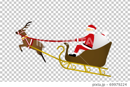 Illustration of Santa Claus and reindeer 69979224