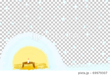 Kamakura on a snowy day 69979307