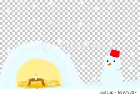 雪の日は、かまくら作って雪だるま作って 69979387