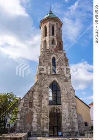 Marie Magdalene church's belltower in the Royal Palace Buda in Budapest, Hungary, of 13th century 69980005