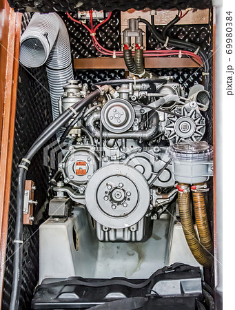 Diesel engine on the yacht Diesel engine on the yacht 69980384