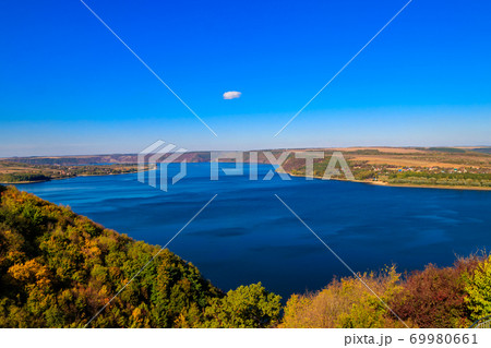 View of the Dniester river in Ukraine at autumn View of the Dniester river in Ukraine at autumn 69980661