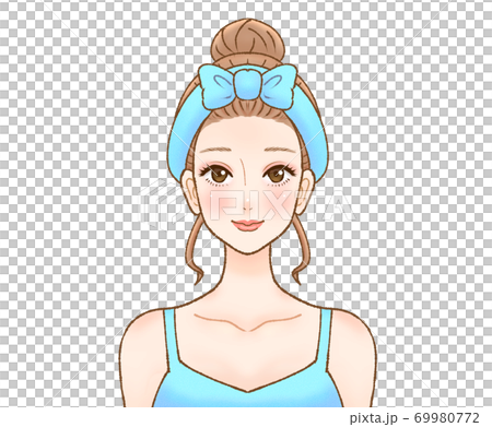 ヘアバンドをつけた女性 69980772