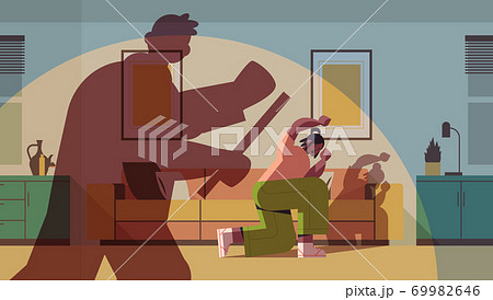 shadow of angry husband punching and hitting wife stop domestic violence and aggression against women shadow of angry husband punching and hitting wife stop domestic violence and aggression against women 69982646