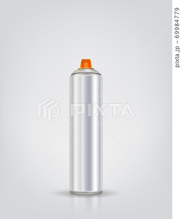 Silver Graffiti Spray Can Vector Illustration のイラスト素材
