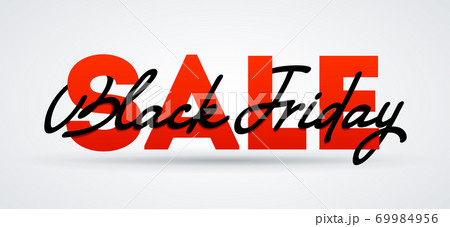 Black Friday sale banner. Sale and discounts. Vector poster illustration. 69984956
