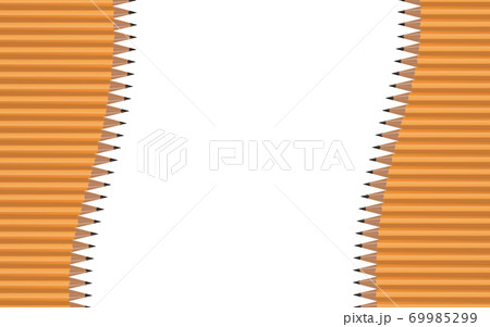 Many pencils arranged in vertical waves on a white background. Vector illustration 69985299