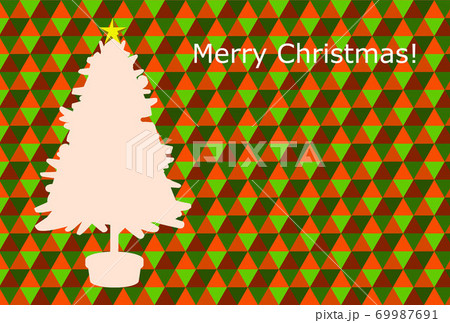 クリスマスカード モミの木 鱗 クリスマスカード モミの木 鱗 69987691