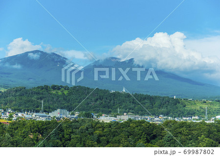 浅間山と小諸市街 浅間山と小諸市街 69987802