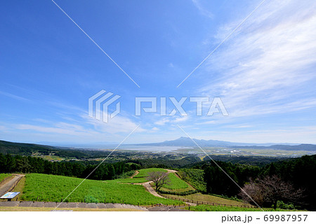 白木峰高原　諫早湾と雲仙岳を望む　長崎県諫早市白木峰町 69987957