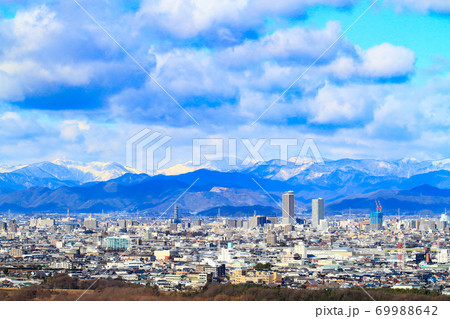 岐阜市、岐阜駅前高層ビル群の風景 岐阜市、岐阜駅前高層ビル群の風景 69988642