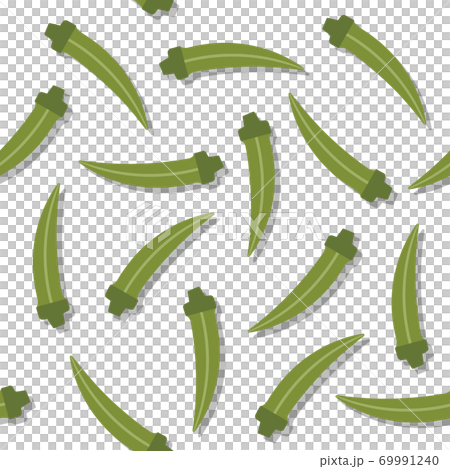 オクラの模様イラスト 69991240