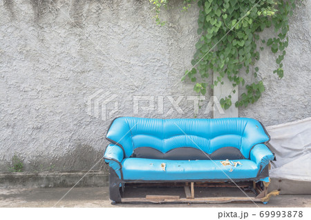 Old sofa with wall have vine hanging 69993878