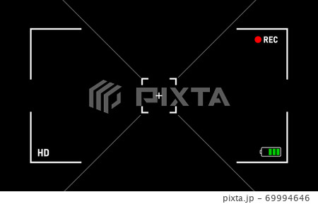 Camera video recording frame on black background. Vector EPS 10 69994646