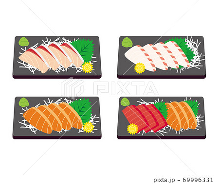 刺身盛り合わせのベクターイラスト のイラスト素材