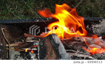 hot charcoal brazier ready to cook meat at outdoor hot charcoal brazier ready to cook meat at outdoor 69996513
