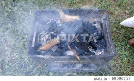 hot charcoal brazier ready to cook meat at outdoor hot charcoal brazier ready to cook meat at outdoor 69996517