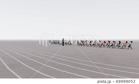 学校 運動会 綱引き 観客無し 建物無し イラスト17 学校 運動会 綱引き 観客無し 建物無し イラスト17 69999052