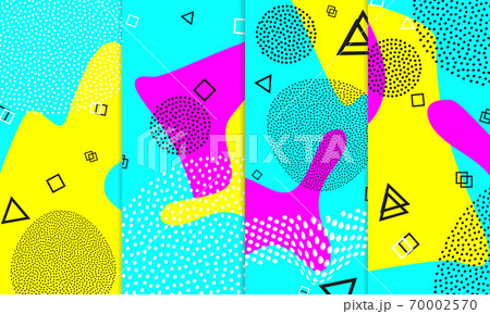 Set of Memphis Pattern. Fun Background. 70002570