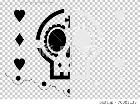 Papel picado stencil template. Dia de Muertos banner blueprint 70003138