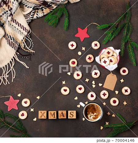Traditional Austrian christmas cookies - Linzer biscuits filled with raspberry jam. Traditional Austrian christmas cookies - Linzer biscuits filled with raspberry jam. 70004146