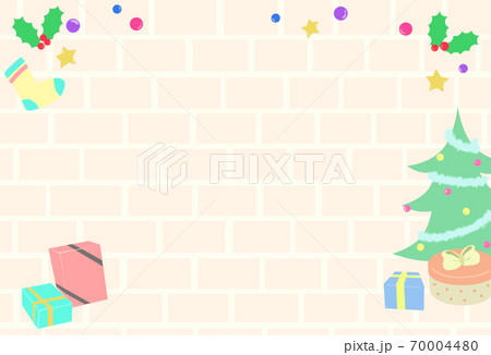 欧米系家の中の暖かいクリスマスイメージのイラスト素材 欧米系家の中の暖かいクリスマスイメージのイラスト素材