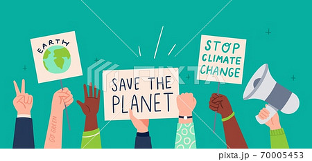People protesting against climate change.  70005453