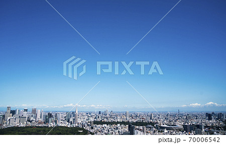 東京風景　ワイド　2020年9月　新宿　原宿　青山　表参道　新国立競技場方面 70006542