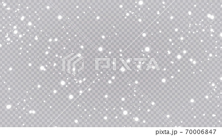 White snow flies on a transparent background. Christmas snowflakes. Winter blizzard background illustration. White snow flies on a transparent background. Christmas snowflakes. Winter blizzard background illustration. 70006847