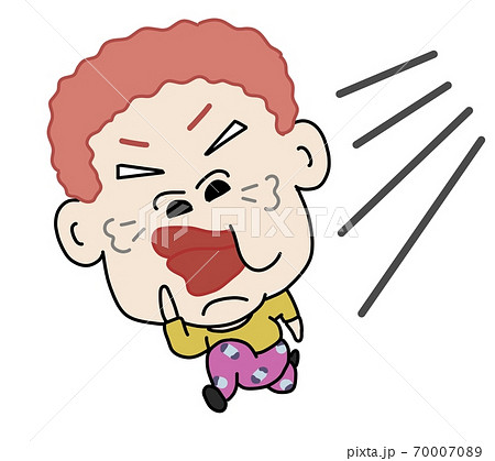 ダッシュするおばちゃん 70007089