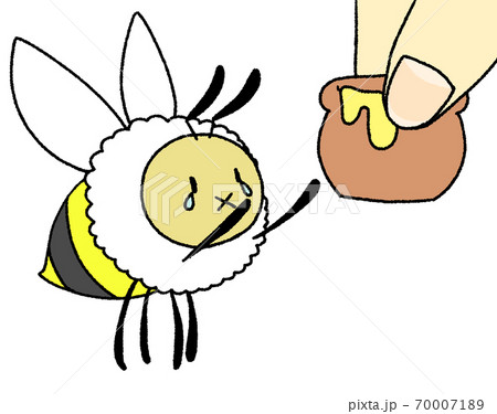 蜂蜜を収穫されるミツバチのイラスト素材