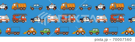 Cars pattern on blue background. Cover for pages 70007560