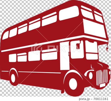 觀光2樓巴士Aka矢量 70011161