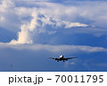 着陸態勢の旅客機 70011795
