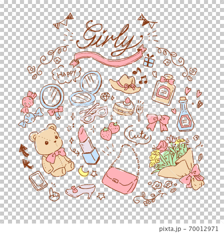 Hand-painted girly illustration Hand-painted girly illustration 70012971