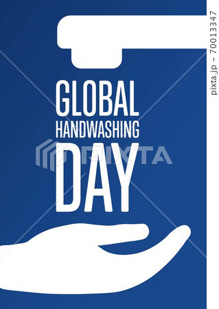 Global Handwashing Day. October 15. Holiday concept. Template for background, banner, card, poster 70013347