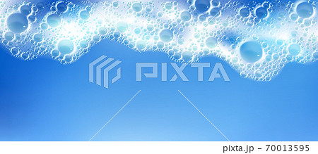 Cleaning foam with bubbles, white froth frame Cleaning foam with bubbles, white froth frame 70013595