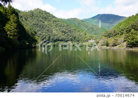 伊自良湖のワカサギ釣りの写真素材