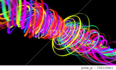 3d rendering stylish creative abstract background. colored lines swirling in spiral. Motion design bg of particles shaping lines, helix and abstract structures. 3d render 70014961