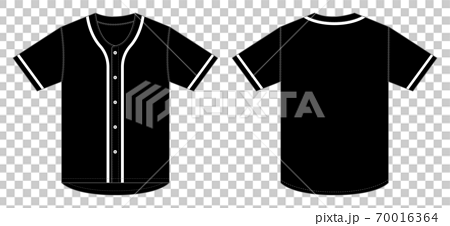 Short-sleeved baseball shirt / T-shirt template - Stock Illustration  [70016364] - PIXTA
