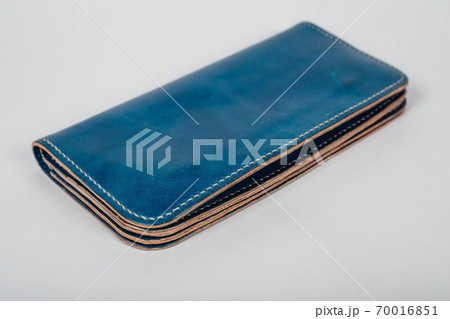 blue leather case notebook isolated on white background. blue leather case notebook isolated on white background. 70016851