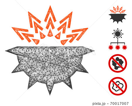 Viral Structure Web Vector Mesh Illustration 70017007