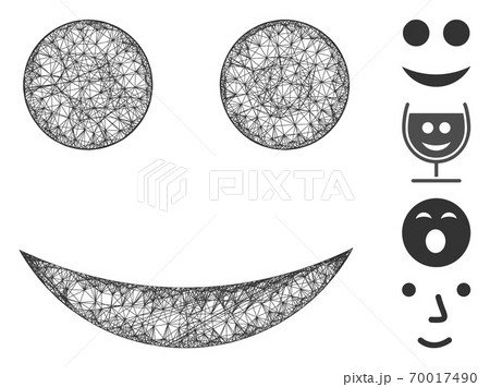 Smiley Web Vector Mesh Illustration 70017490