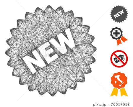 New Sticker Web Vector Mesh Illustration New Sticker Web Vector Mesh Illustration 70017918