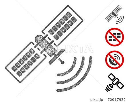 Navigation Satellite Web Vector Mesh Illustration 70017922
